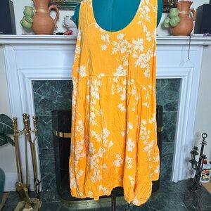 Torrid Yellow Floral Mini Dress